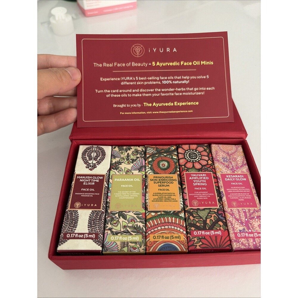 Iyura, 5 Ayurvedic Face Oil Minis, x5 iyura Best Selling Face Oil Minis